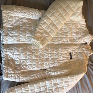 White Patagonia Nano puff jacket